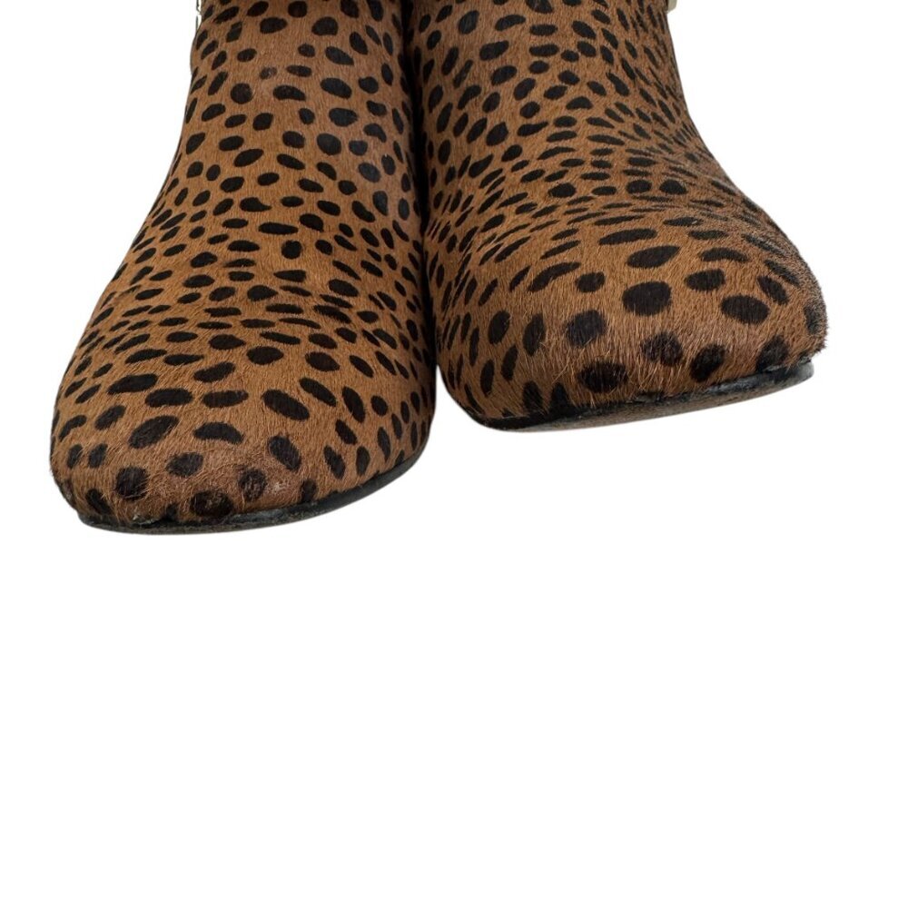 Rebecca Minkoff Cheetah/Animal Calf Hair Chelsea Leather Booties Women's SZ 6.5 - Picture 4 of 9
